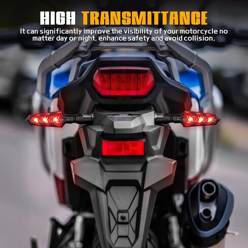 4 مساءً إشارات دوران الدراجات النارية ، وميض دراجة نارية 12V ، ومؤشرات خلفية أمامية متدفقة ، و LED LED LED Universal Universal للدراجات النارية على الطريق (Amber) in Kuwait