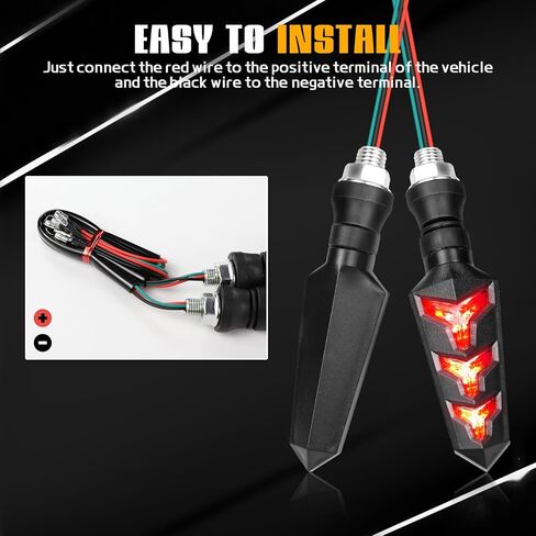 4 مساءً إشارات دوران الدراجات النارية ، وميض دراجة نارية 12V ، ومؤشرات خلفية أمامية متدفقة ، و LED LED LED Universal Universal للدراجات النارية على الطريق (Amber) in Kuwait