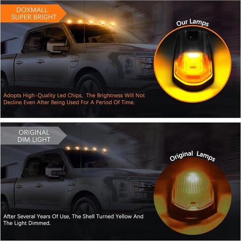 مصابيح التخليص CAB LED AMBER ، مصابيح تشغيل العلامة على السطح متوافقة مع Ford F250 F350 F450 F550 2017-2022 Super Duty Pickup Trucks in Saudi Arabia