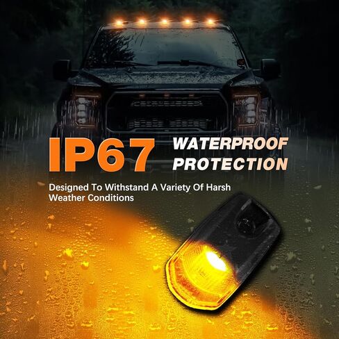 مصابيح التخليص CAB LED AMBER ، مصابيح تشغيل العلامة على السطح متوافقة مع Ford F250 F350 F450 F550 2017-2022 Super Duty Pickup Trucks in Saudi Arabia
