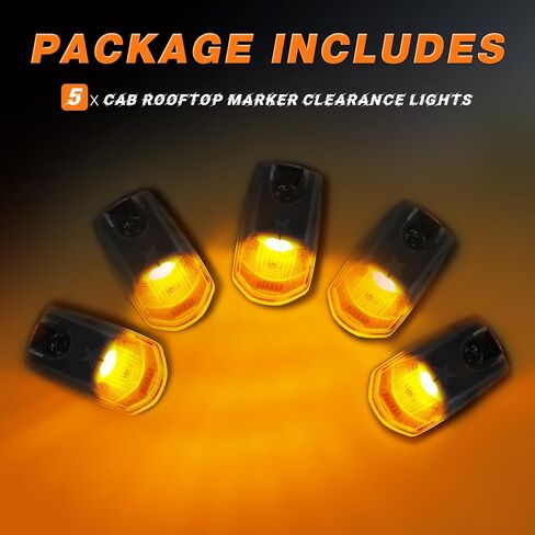 مصابيح التخليص CAB LED AMBER ، مصابيح تشغيل العلامة على السطح متوافقة مع Ford F250 F350 F450 F550 2017-2022 Super Duty Pickup Trucks in Saudi Arabia