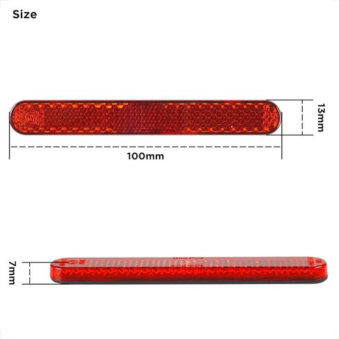 عاكس أحمر لاصق من Evermotor للأرجل السفلية الأمامية لهارلي، عاكسات أمان للرؤية الليلية مقاس 5.66 بوصة لحقيبة Harley Davidson (قطعتان) in Kuwait