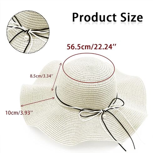 Eigso Womens Wide Breim Beach Ducket Hat Summer Straw Straw Straw Locen Mesh Hats for Woman in Kuwait