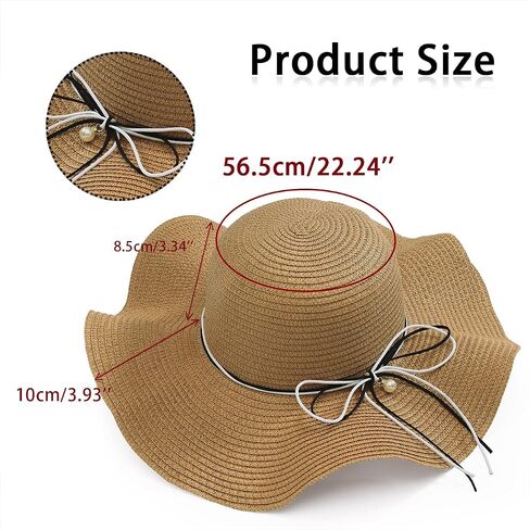 Eigso Womens Wide Breim Beach Ducket Hat Summer Straw Straw Straw Locen Mesh Hats for Woman in Kuwait