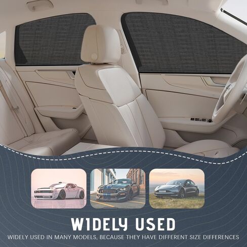 4PCS Car Window Shades, Side Window Sun Shade, Breathable Mesh Baby Window Screen Covers for Block Heat & UV Protection, Universal Car Interior Accessories for Most Car Truck SUV in Saudi Arabia
