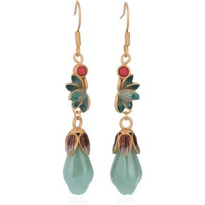 Gold Dangle Earrings for Women Long Drop Earrings 18k Gold Plated 925 Sterling Silver Earrings Jewellery