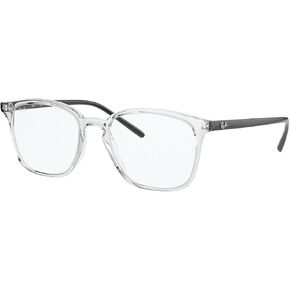 Ray-Ban Rx7185f Low Bridge Fit Square Prescription Eyeglass Frames