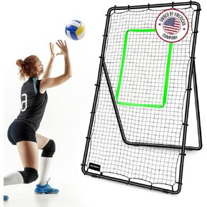 Adjustable Volleyball Rebounder Net 7x4 ft – Training Equipment with Angle Customization for Practicing Volleying, Bumping, Spiking – Durable & Portable with Travel Bag, Improve Skills