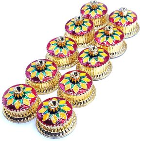 الحرف اليدوية Storeroom Decorative Kumkum حامل حامل (مجموعة من 10 kumkum حامل)
