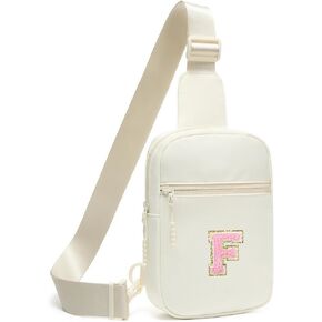 Kids Crossbody Small Sling Bag Initial Girls Fanny Pack Belt Bag Cute Backpack Purse Chest Bag for Girls Gifts