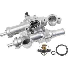 Dasbecan Upgraded Aluminium Engine Coolant Thermostat Housing Compatible with Chrysler 200 Sebring Dodge Avenger Caliber Journey Jeep Compass Patriot 2.4L 2007-2020 Replace# 68003582AB 902-319