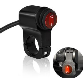 مفتاح Psler ATV Light Switch 12V مقود المقود للدراجات النارية ، دراجة نارية ، سكوتر ، مقود ATV 7/8 بوصة (22 مم) مصباح الأمامي المضاد للضوء الإضاءة الإضافية