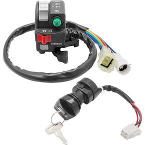 M MATI Start Stop Headlight Switch & Ignition Key Switch for Yamaha Grizzly 450 2007-2014 Kodiak 450 2004-2006 5KM-83972-00-00 5KM-83973-00-00 5ND-82510-00-00