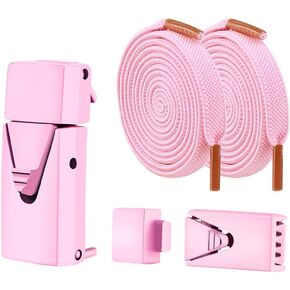 No Tie Elastic Flat Shoe laces with Colored Metal Buckle for Adults Kids Tieless Shoelaces for Sneakers Hiking walking in Kuwait