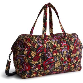 Vera Bradley Premium Cotton Large Miramar Weekender, Midnight Garden Paisley