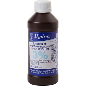McKesson Hydrogen Peroxide 3%, 8 oz [Pack of 1] Topical Solution USP, First Aid Antiseptic, Oral Debriding Agent