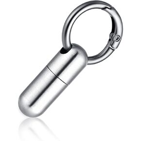 Small Pill Case Micro Pill Holder Keychain Portable Pill Container Waterproof Pocket Pill Organizer Tiny Pill Holder Bottle for Outdoor Travel Purse Pocket Emergency Medicine