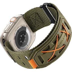Compatible with Apple Watch Series 10 Band 46mm Men Women, Wide Rugged Tactical Military Nylon Loop Soft Sport Bands for iWatch 49mm(Ultra2/Ultra),45mm(9/8/7),44mm(SE2/SE/6/5/4),42mm(3/2/1)