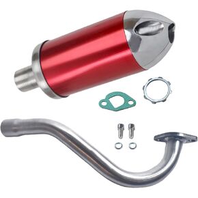 Exhaust Muffler Kit For Honda GX160 GX200 Go Kart Performance Parts Red
