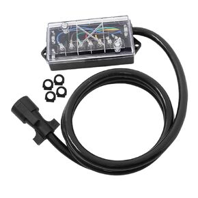 Labwork 7-Way Trailer Wiring Harness Kit مع كابل مقطورة بطول 8 أقدام من 7 أسنان مقطورة ومجموعة صندوق تقاطع مناسبة للإضاءة المتقدمة وأسلاك الكبح من المقطورة RV