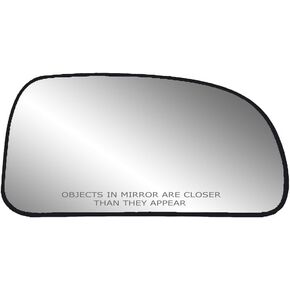 Passenger Side Heated Mirror Glass w/backing plate, Buick Rainier, Chevrolet Trail Blazer, Isuzu Ascender, GMC Envoy Mid Size, 4 5/8" x 8 5/8" x 8 7/8"