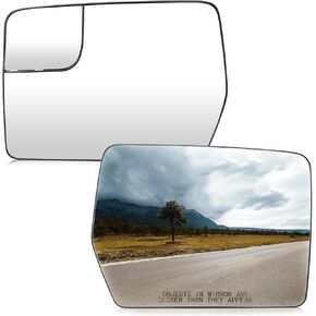 Left & Right Side Power Heated Convex Mirror Glass Fits for Ford F-150 2011 2012 2013 2014 w/o Auto Dimming Replacement 1 Pair