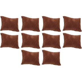 balacoo Bangles Bracelets Jewelry Bracelet Display 10 PCS Bracelet Pillow Stand, Lint Watch Pillow Bangle Cushion for Jewelry Displays (Brown, 8.5 * 7.5 * 4cm) Jewelry Pillow Bracelet Tray