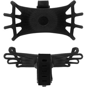 Black Silicone Bike Phone Mount, Handlebar Mount for Smartphones, Easy Install, Adjustable