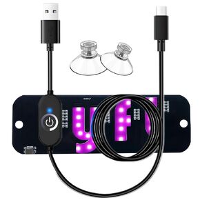 Pink Light Sign for Car Windshield with Suction Cups, Type-C Touch Dimmer Switch Cable