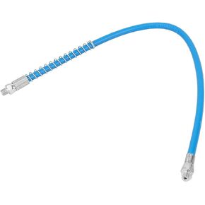 Flexible Grease Gun Hose 24 Inch 4500 PSI Heavy Duty Stainless Steel Hose with Coupler for Manual Air Powered Lubrication Tools