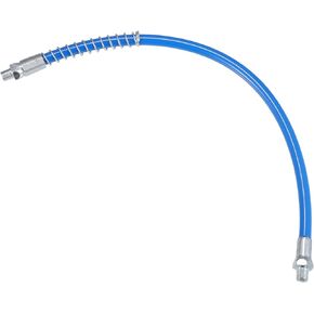 1Pc 16 Inch Universal 1/8" NPT Grease Gun Flex Hose - Trailer Flex Grease Hose Extension Non-Slip - Metal Blue