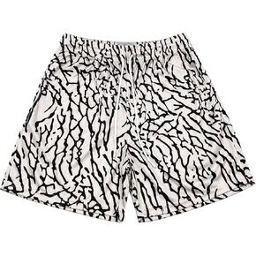 MECH-ENG Men's Graphic Shorts Workout Boxing Retro Shorts Casual Athletic Running Mesh Drawstring Shorts(Limb X-Large)