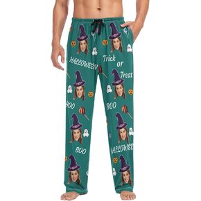 JUNZAN Hand Drawn Planets Space Pajama Pants for Men Men's Pajama Pants Mens Pajama Bottoms with Drawstring S