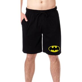 DC Comics Mens' Batman Bat-Symbol Classic Logo Icon Sleep Pajama Shorts (XX-Large) Black