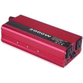 محولات الطاقة ، 2000W DC 12V إلى 110 فولت محول السيارات مع 2 منافذ AC ومنافذ USB للجهاز المنزلي