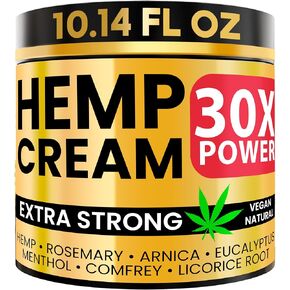 Саnnаbі Rеlіеf Hemp Cream Maximum Strength 10.14 FL. OZ — Relieve Muscles, Joints, and Back Target Area — 10-in-1 Potent Formula | Gel Infused with Hemp Oil, Arnica, Menthol, Rosemary, Calendula