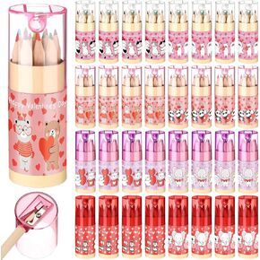 Fumete 32 Pack Easter Mini Colored Pencils Bulk Coloring Pencil with Sharpener in Tube Drawing Colored Pencils for Kids Sketching Pencils School Supplies for Kids Adults Artists Easter Gifts in Saudi Arabia