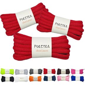 3 Pairs 1/4" Oval Athletic Shoelaces Half Round Shoe Laces for Sneakers Sports Running Shoes