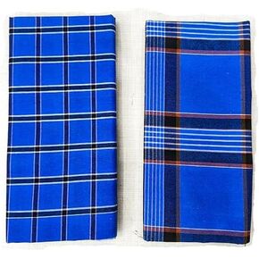 Lungi/Dhoti/Sarong/Wrap 100% Pure Cotton Indian Traditional Checked for Mens Night Dress Comfortable - 2 Piece Combo Pack Gift