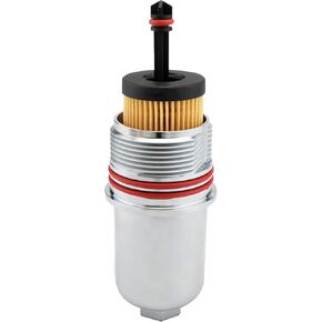 Upgraded Aluminum Housing Cap & Oil Filter, Compatible With 2015-2024 Ford Fusion F150 Bronco Edge Explorer Ranger, Lincoln MKX MKZ Continental Aviator 2.7L Engines, Replace OE# FT4Z-6A832-C