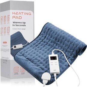 Heating Pad for Back Pain Relief & Cramps, KOT Heating Pads with Auto Shut Off Large, 6 Heat Settings Electric Heated Pad, Blue