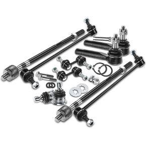 A-Premium Set of 10, Front Lower Ball Joint, Inner Outer Tie Rod End, Front & Rear Sway Bar Link, Compatible with Nissan Quest 2004 2005 2006 2007 2008 2009