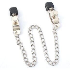 Stainless Steel Body Clamps with Chain Adjustable Body Clip Non-Piercing Body Jewelry