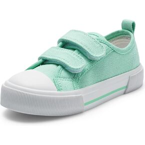 Harvest Land Toddler Kids Canvas Sneakers for Boys and Girls – Casual Walking Shoes with Double Hook-and-Loop Straps, Non-Slip Lightweight Trainers for Baby & Little Kids