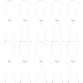GORGECRAFT 10Pcs Yoga Mat Band Strap Thin Yoga Mat Bands Polyester White Yoga Mat Storage Clasps Adjustable Carrier Sling Straps for Exercise Carrying Different Mats Outdoor Sports