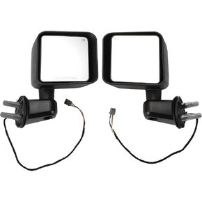 Motoforti زوج سائق ومرآة جانبية للركاب ، Power Inted View View Mirrors Black Left Liture Litual Fold for Jeep Wrangler 2015 2017 2017 in Kuwait