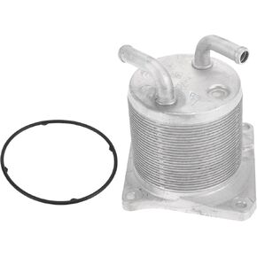 1 Pc Engine Oil Cooler for Nissan Rogue 2008-2013 Transmission Oil Cooler Trans Cooler with 1 Pcs O-ring Seals No.216063TX0A Silver Tone