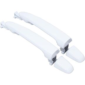 MOTOKU Pair White Rear Sliding Door Handle for Toyota Sienna 2004-2010 Outside Exterior Left Driver and Right Passenger Side
