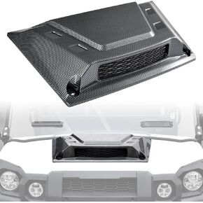 SAUTVS Sport Hood Scoop Kit for Kawasaki Mule Pro, Carbon Fiber Pattern Turbo Hood Scoop with Mesh Grill for Kawasaki Mule Pro FXT DXT DX FX FXR 2015-2025 Accessories