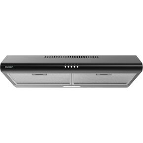 Comfee 'Range Hood 30 بوصة قفزة قفاز قفاز غطاء محرك السيارة المطبخ الصلب غير القابل للصدأ لخزانة تحت الخزانة مع 2 مرشح قابل لإعادة الاستخدام ، 200 CFM ، مروحة العادم 2 السرعة